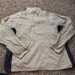 Men's Beige and Black windbreaker Jacket